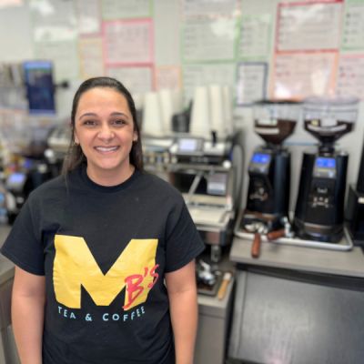 sharla janyes, staff at coffee shop